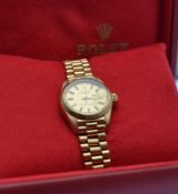 18CT 750 ROLEX OYSTER PERPETUAL DATEJUST CHRONOMETER WRISTWATCH