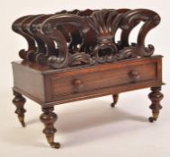 19TH CENTURY REGENCY ROSEWOOD CANTERBURY - MAGAZINE RACK