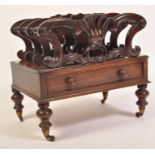 19TH CENTURY REGENCY ROSEWOOD CANTERBURY - MAGAZINE RACK