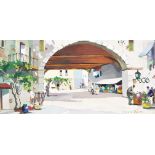 D'OYLY JOHN OIL ON CANVAS PAINTING ENTITLED CAGNES SUR MER