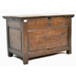 18TH CENTURY WELSH COUNTRY ELM COFFER / BLANKET BOX CHEST