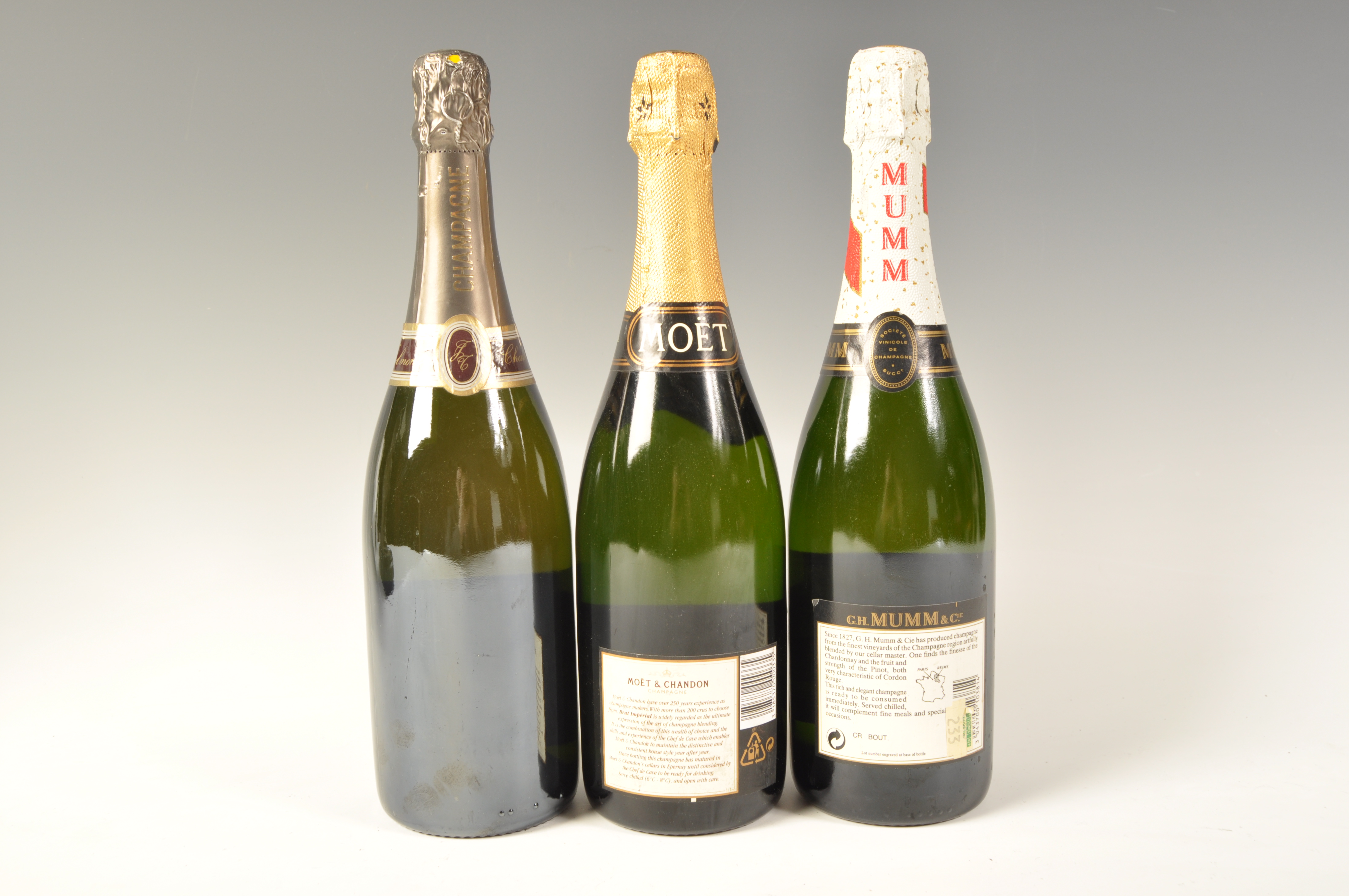 3 BOTTLES OF CHAMPAGNE TO INCLUDE MOET & CHANDON, TELMONT MUMM ETC - Bild 2 aus 4