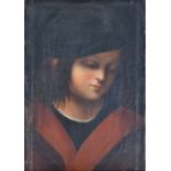 CIRCLE OF GUIDO RENI ITALIAN BAROQUE OIL ON CANVAS PORTRAIT STUDY