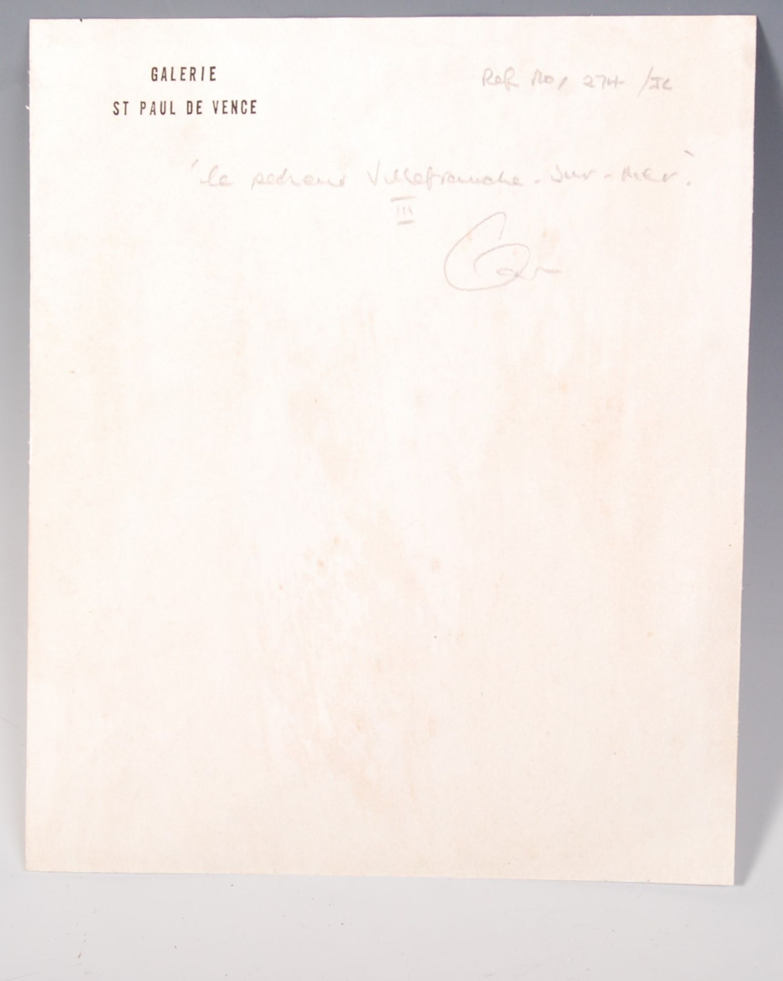 JEAN COCTEAU (1889-1963) SIGNED COLOURED PENCIL DRAWING SKETCH - Bild 5 aus 7