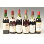 5 VINTAGE RED WINES TO INCLUDE 1966 NUITS SAINT GEORGES AND OTHERS