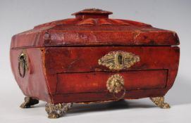 REGENCY MOROCCAN LEATHER COVERED WORKBOX