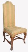 A 17TH CENTURY WALNUT HIGH BACK SINGLE / STANDARD CHAIR