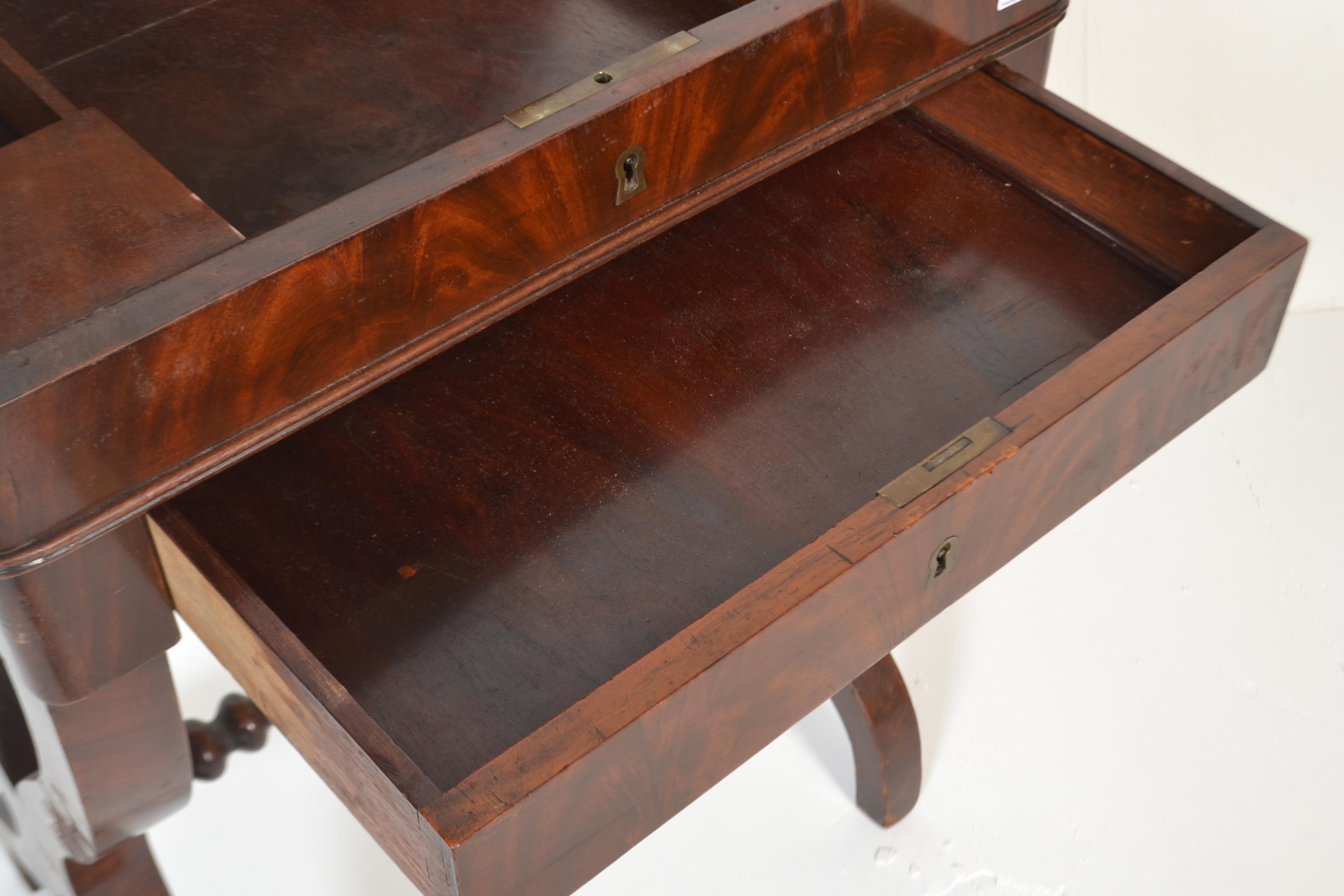 A 19TH CENTURY BIEDERMEIER LADIES VANITY WORKBOX TABLE - Image 6 of 6