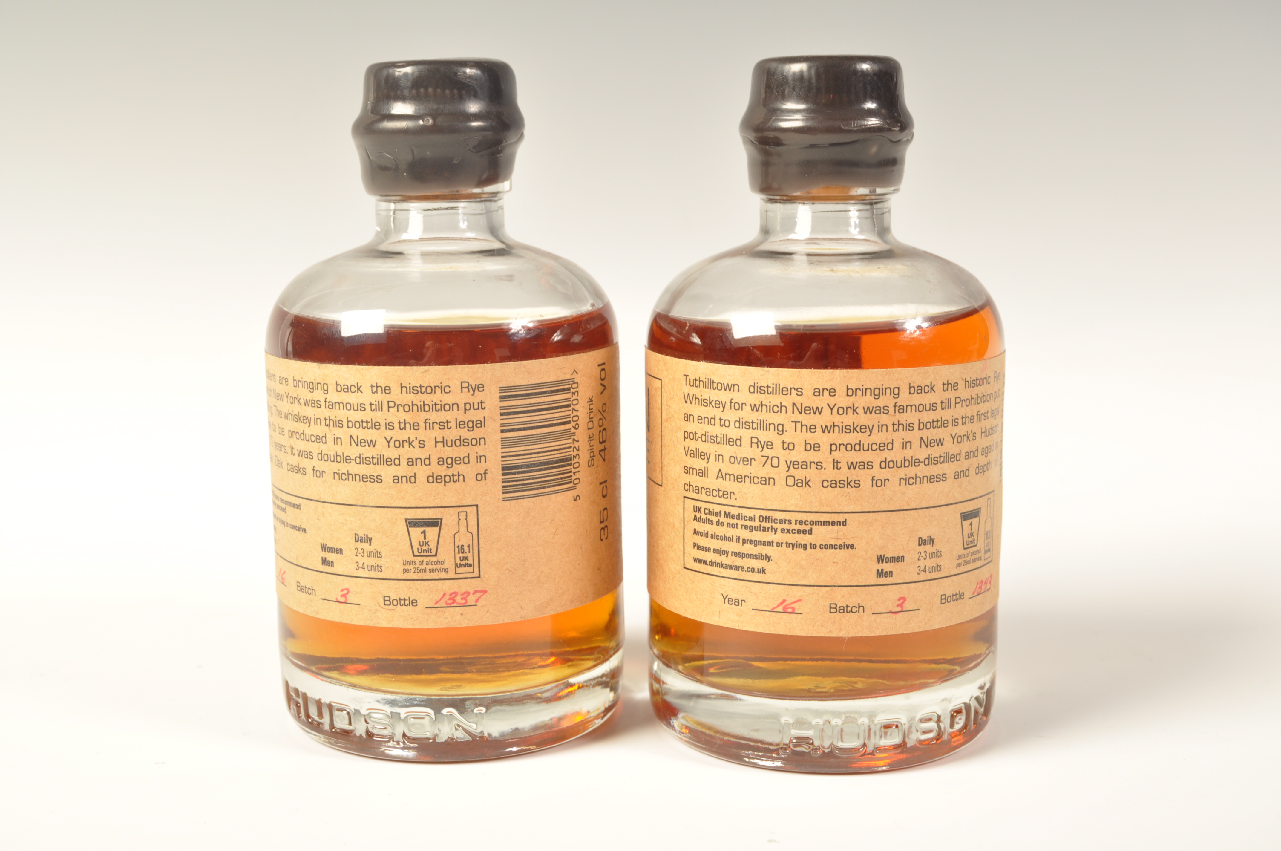 TWO BOTTLES OF HUDSON MANHATTAN RYE WHISKY - Bild 3 aus 4