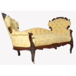 19TH CENTURY VICTORIAN MAHOGANY DOUBLE SCROLL END SOFA SETTEE