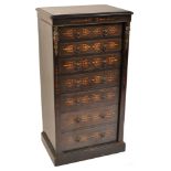 EDWARDS & ROBERTS MAHOGANY INLAID WELLINGTON CHEST OF DRAWERS