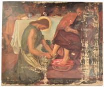 AFTER FORD MADOX BROWN JESUS PAINTING WASHING PETER'S FEET.