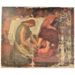 AFTER FORD MADOX BROWN JESUS PAINTING WASHING PETER'S FEET.