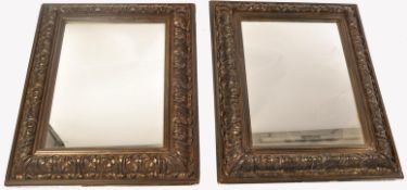 PAIR OF 19TH CENTURY GERMAN BIEDERMEIER GILT WOOD CUSHION MIRRORS