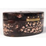 18TH CENTURY ITALIAN (NAPLES) TORTOISESHELL AND GOLD INLAID SNUFF BOX