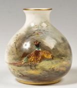 1921 HARRY STINTON FOR ROYAL WORCESTER HANDPAINTED SMALL VASE