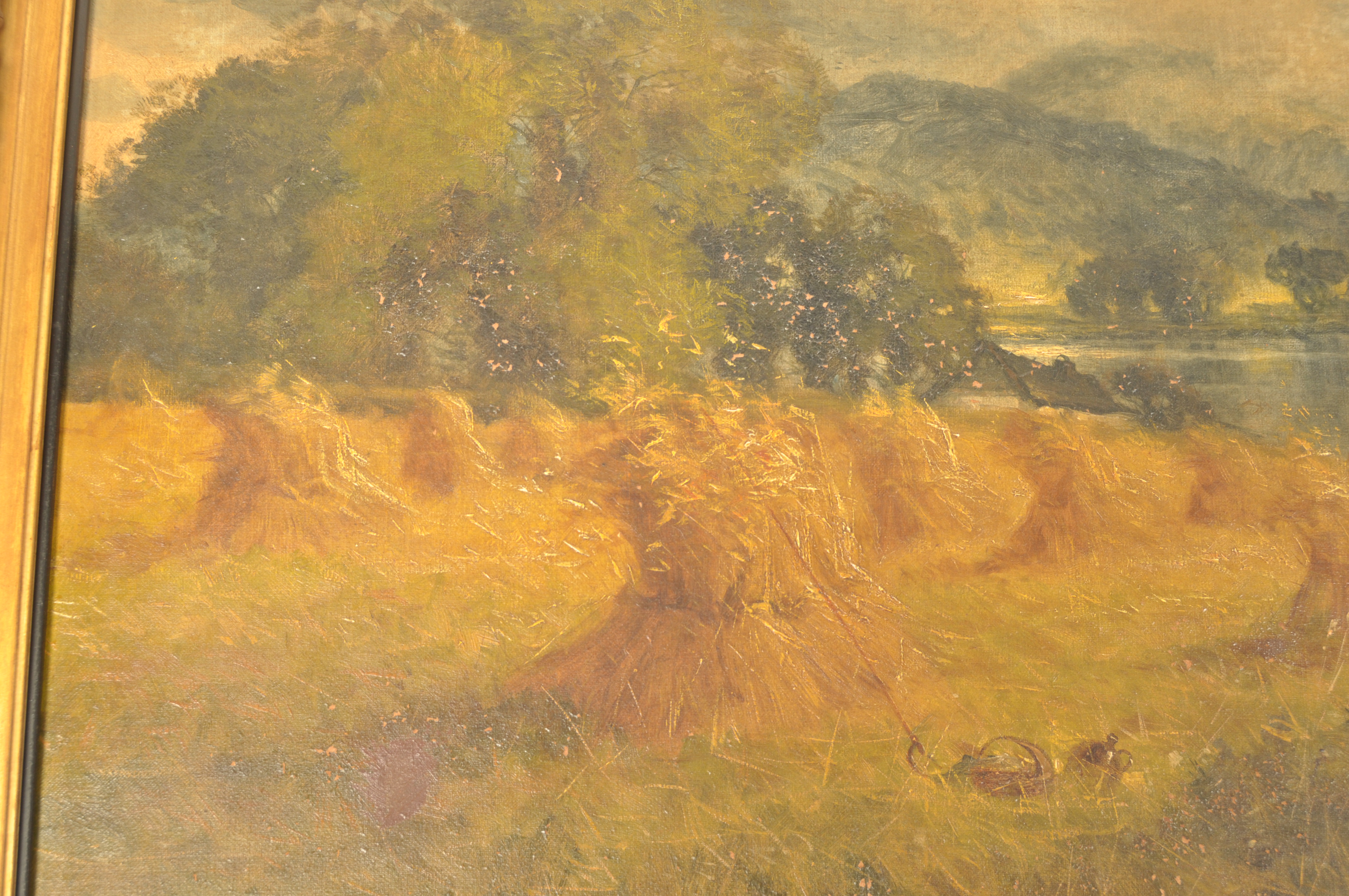 HARRY PENNELL (1879-1934) CORN FIELDS NORTH WALES OIL PAINTING - Image 3 of 10