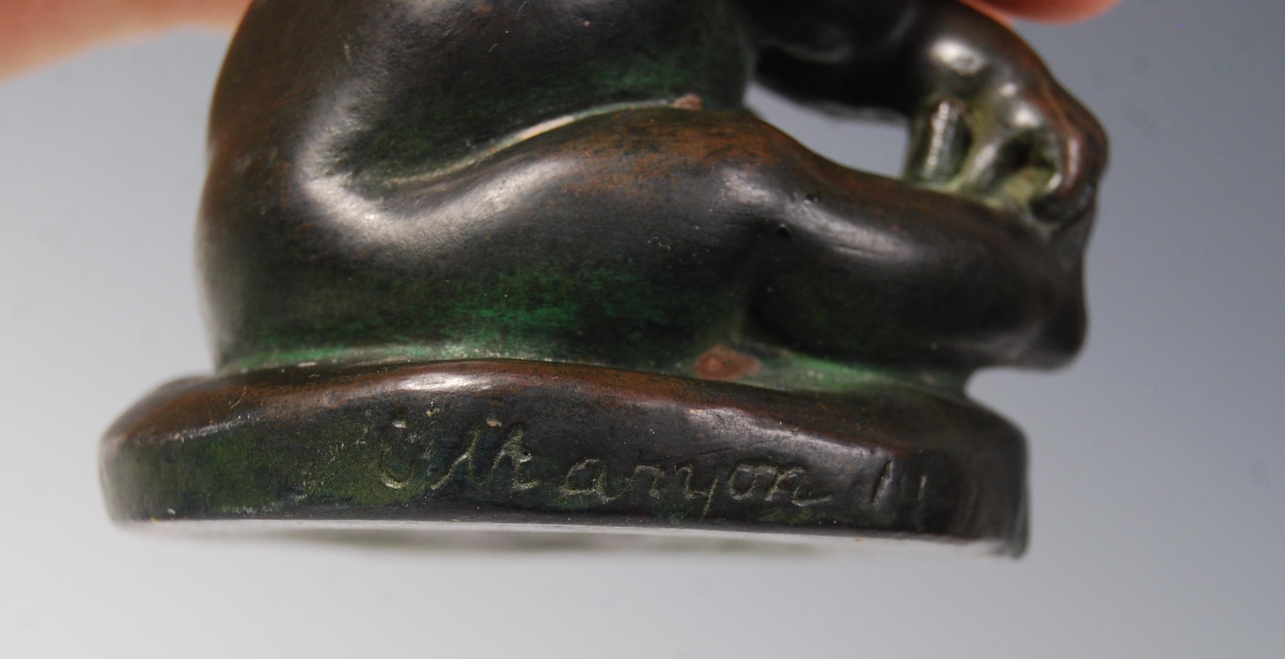 RARE LOUISA EDITH CHURCH MARYON BRONZE FIGURINE OF AN INFANT. - Image 6 of 6