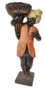 EARLY 20TH CENTURY PAPIER MACHE BLACKAMOOR DUMB WAITER STAND