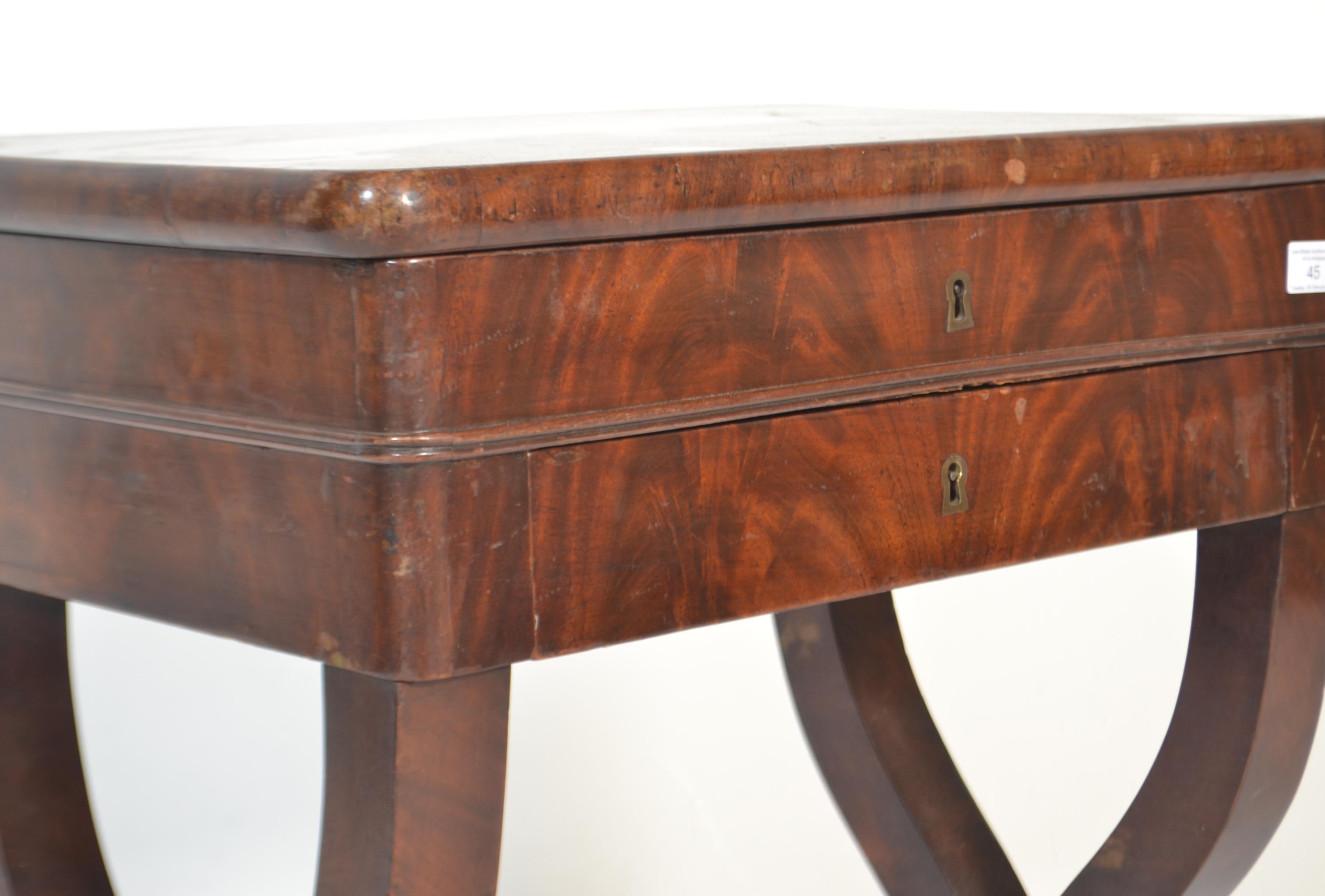 A 19TH CENTURY BIEDERMEIER LADIES VANITY WORKBOX TABLE - Image 2 of 6