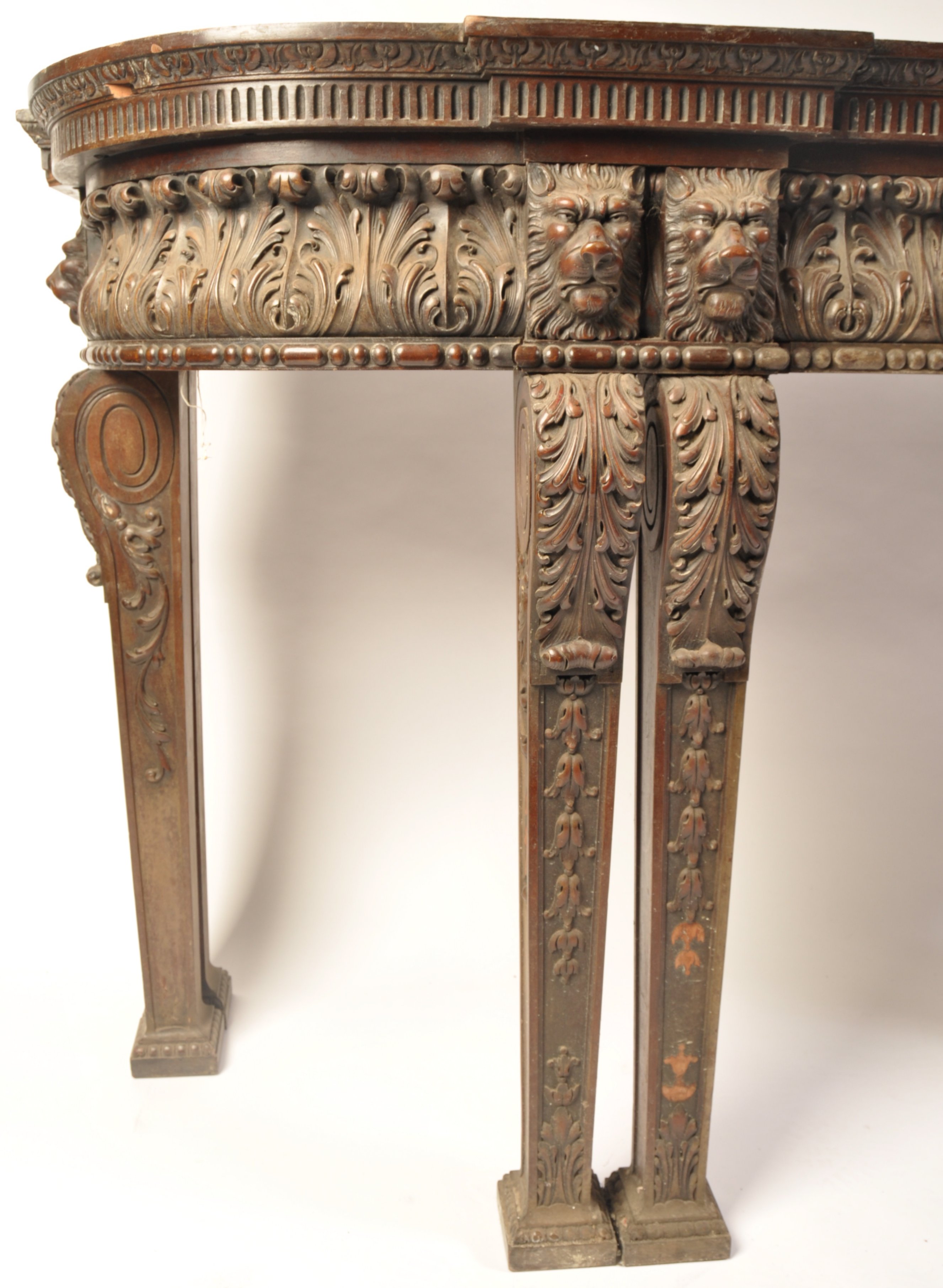 MANNER OF WILLIAM KENT, CIRCA 1760 GEORGE II PAIRED LEG SERVER TABLE - Bild 4 aus 22