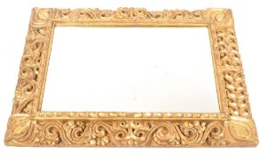 EARLY 19TH CENTURY FLORENTINE OVERMANTEL GILT WOOD MIRROR