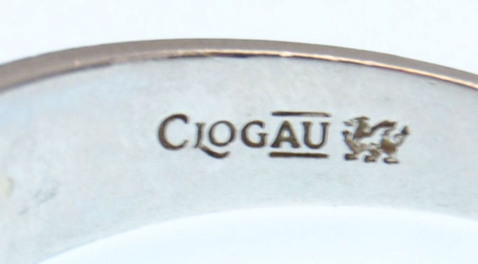 CLOGGAU WELSH GOLD MOUNTED CELTIC TAPERING BAND RING - Bild 4 aus 4