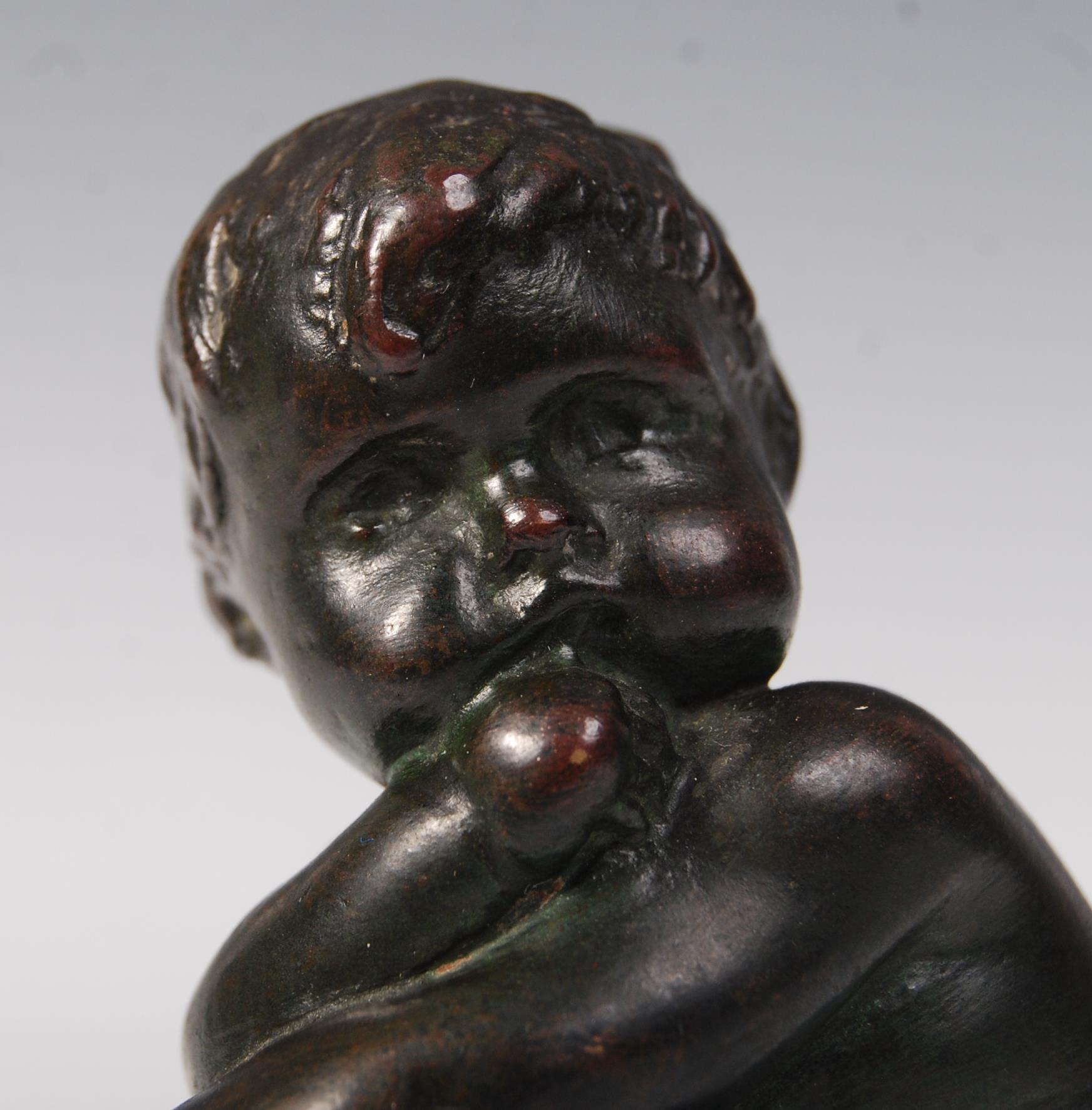 RARE LOUISA EDITH CHURCH MARYON BRONZE FIGURINE OF AN INFANT. - Image 4 of 6