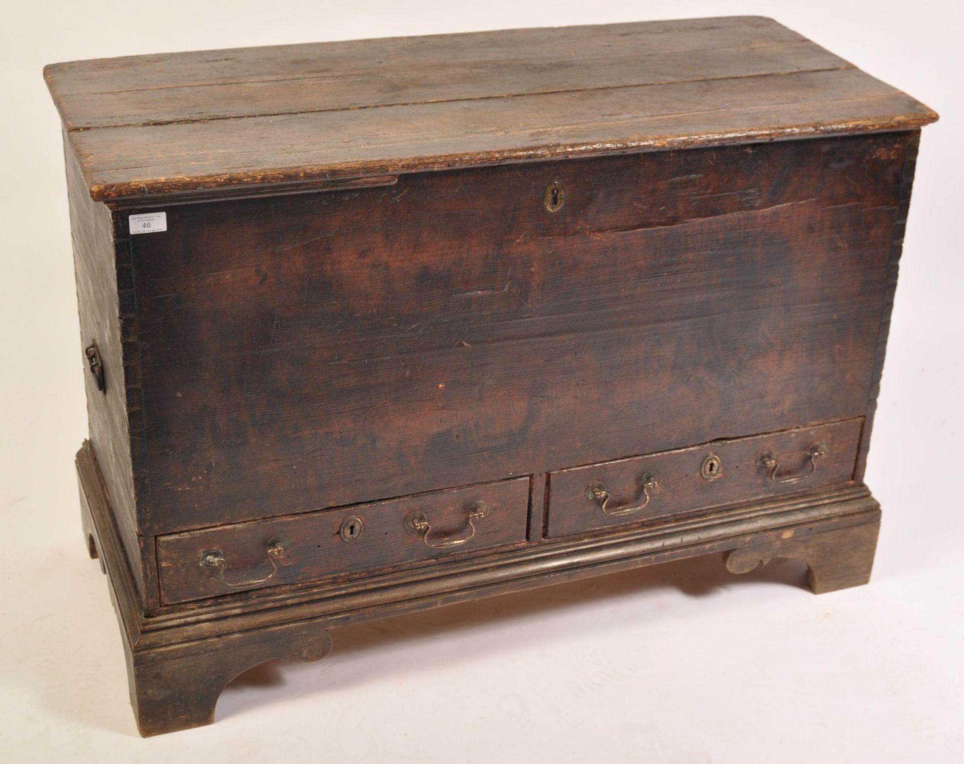 18TH CENTURY GEORGIAN PAINTED PINE MULE CHEST WITH GOOD INTERIOR - Bild 3 aus 9