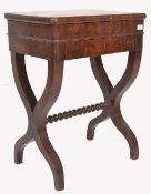 A 19TH CENTURY BIEDERMEIER LADIES VANITY WORKBOX TABLE