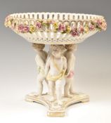 A SCHIERHOLZ PLAUE GERMAN LARGE PORCELAIN CENTREPIECE COMPORT