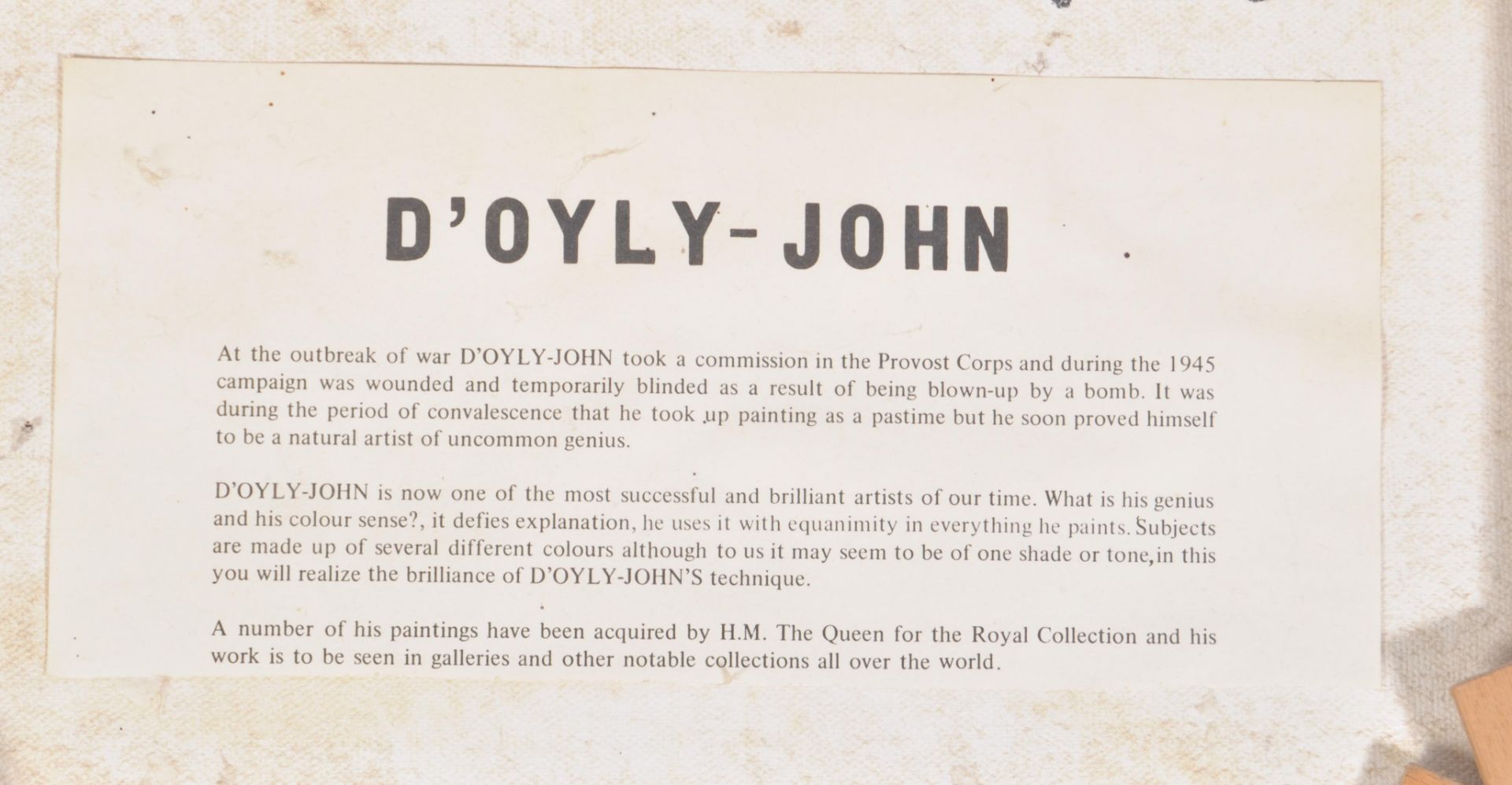 BELIEVED D'OYLY JOHN OIL ON CANVAS PAINTING - WINDMILL SCENE - Bild 7 aus 7