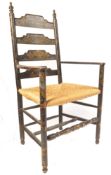 19TH CENTURY AMERICAN NEW ENGLAND PAINTED SHERATON LADDERBACK