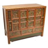 19TH CENTURY CHINESE HAND PAINTED CALIGRAPHIC SIDEBOARD CABINET