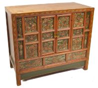 19TH CENTURY CHINESE HAND PAINTED CALIGRAPHIC SIDEBOARD CABINET