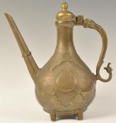 17TH CENTURY NORTHERN INDIAN MUGHAL AFTABA - TALL EWER TEAPOT