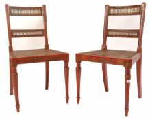 REGENCY 19TH CENTURY GEORGE III LACQUER CHINOISERIE DINING CHAIRS