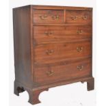 19TH CENTURY GEORGE III MAHOGANY BACHELORS CHEST OF DRAWERS