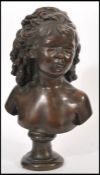 19TH CENTURY BRONZE BUST STUDY BELIEVED JEAN ANTOINE HOUDON