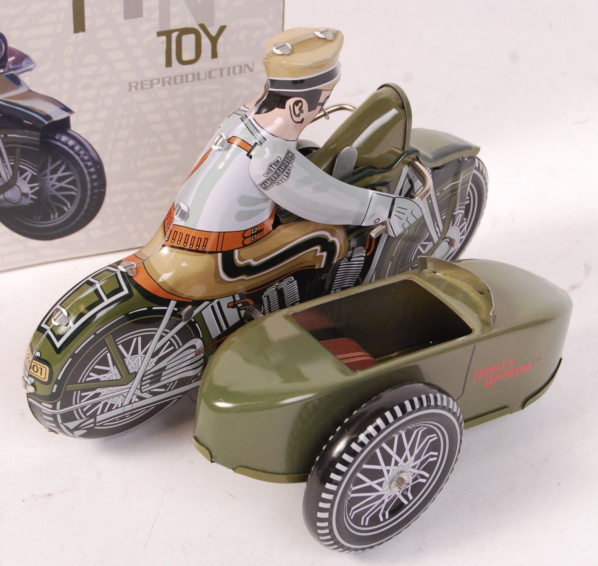 XONEX HARLEY DAVIDSON TINPLATE CLOCKWORK ' 1950'S TIN TOY ' - Bild 3 aus 4