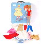 RARE VINTAGE 1960'S BARBIE ' DOLL CASE ' WITH DOLL & ACCESSORIES