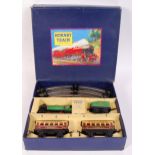 VINTAGE HORNBY 0 GAUGE ' M1 PASSENGER SET ' CLOCKWORK TRAIN