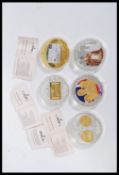 Five Commemorative oversized strike Coins, to incl