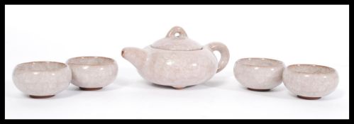 A good quality Chinese pottery Yixing teapot havin