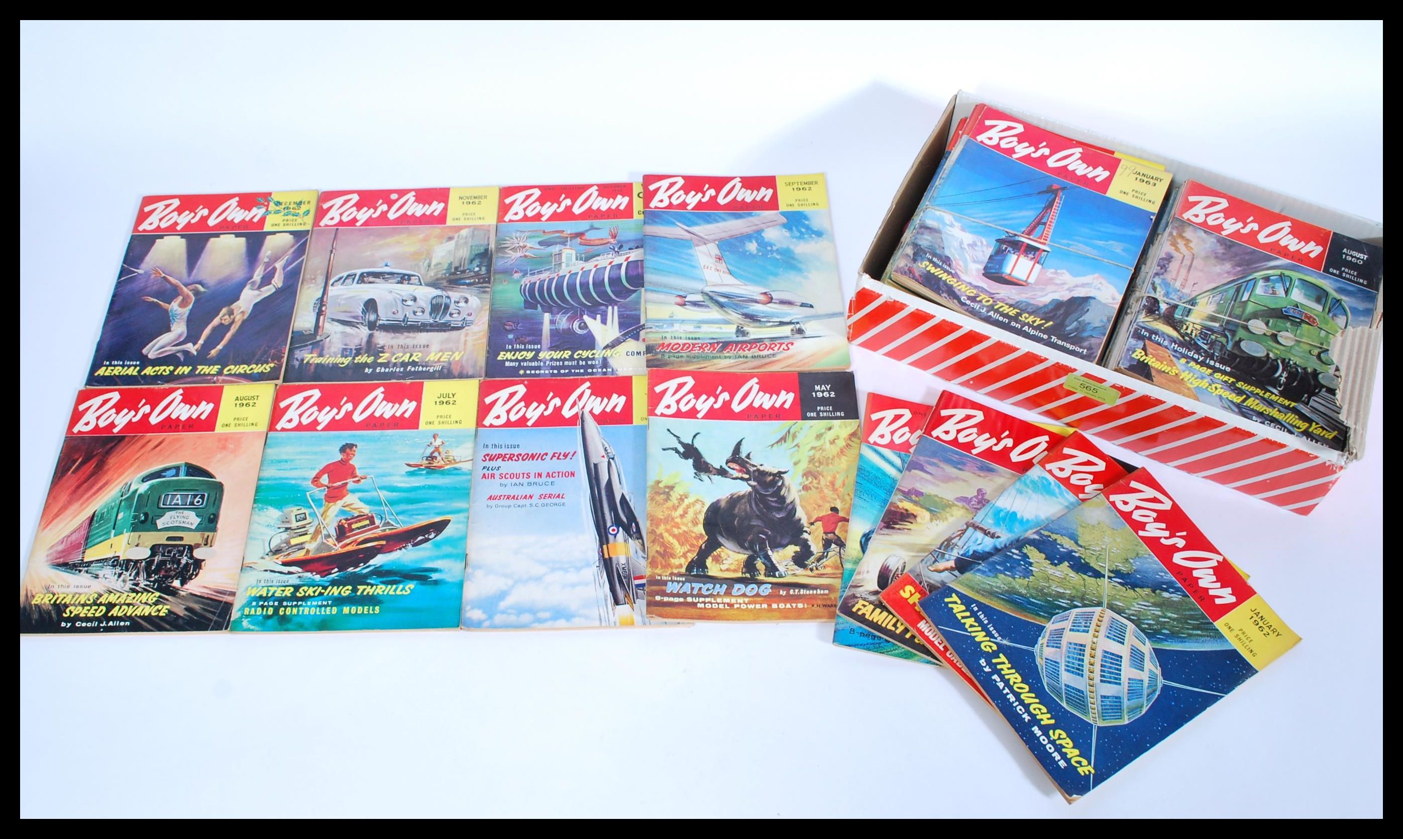 A collection of vintage mid century Boys Own magaz