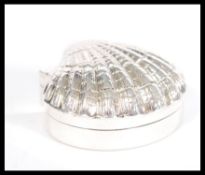 A stamped 925 silver trinket box in the form of a