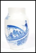 A 19th century blue and white Chinese vase having