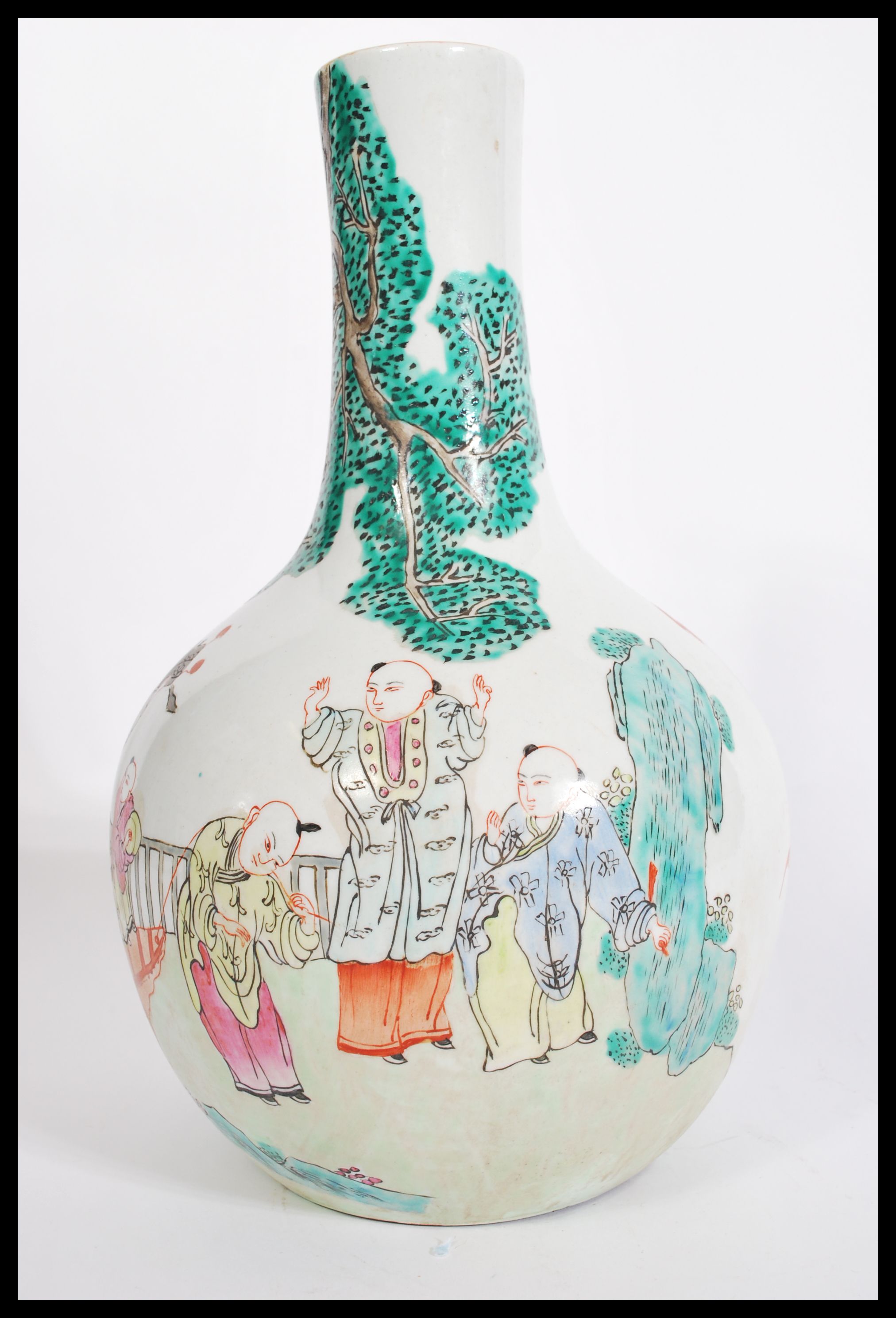 A late 19th century Chinese large baluster vase ha - Image 6 of 9