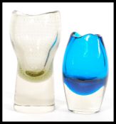 A group of two mid Century Czech Studio art glass