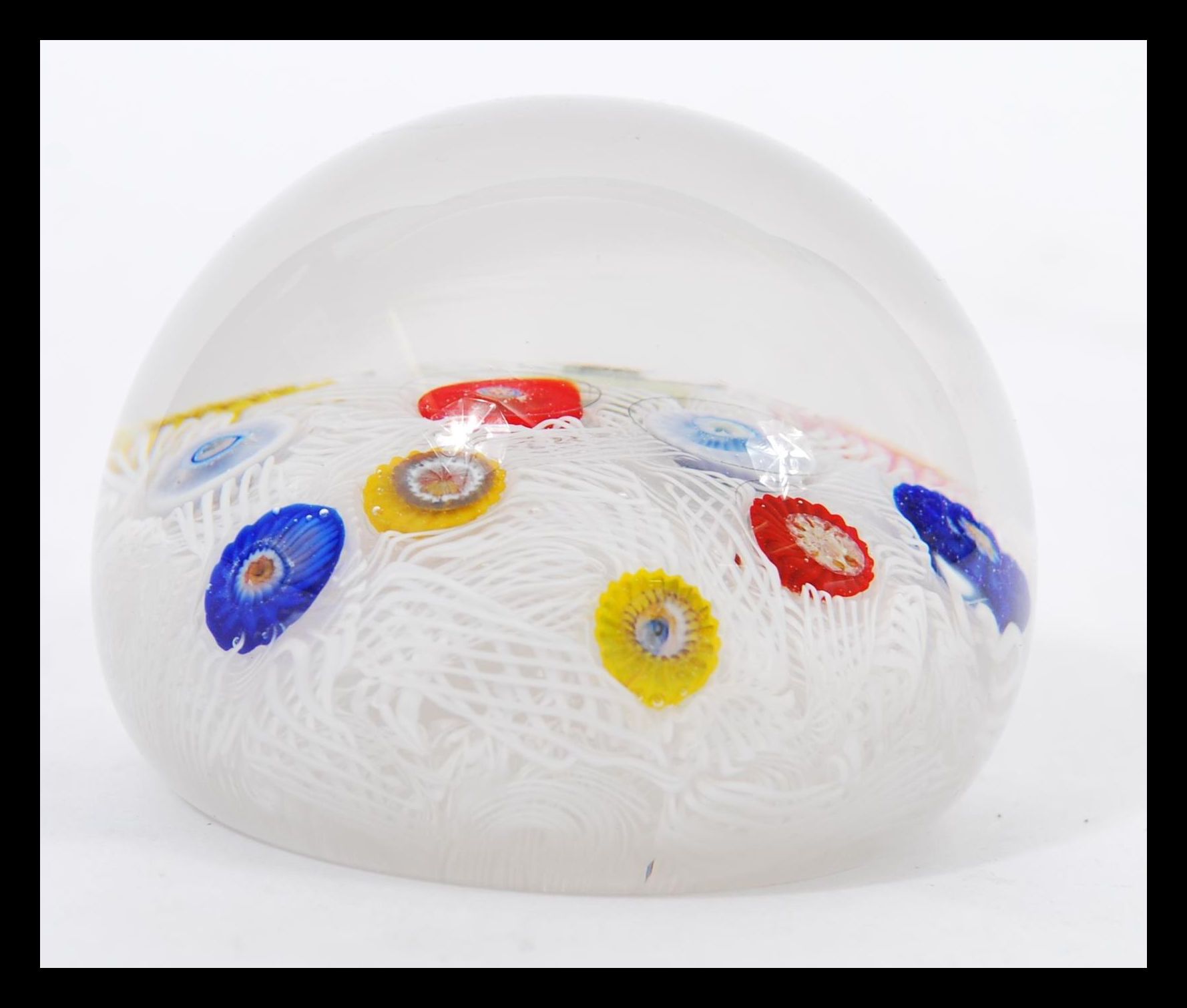 A 20th Century glass paperweight with random murri - Bild 4 aus 9